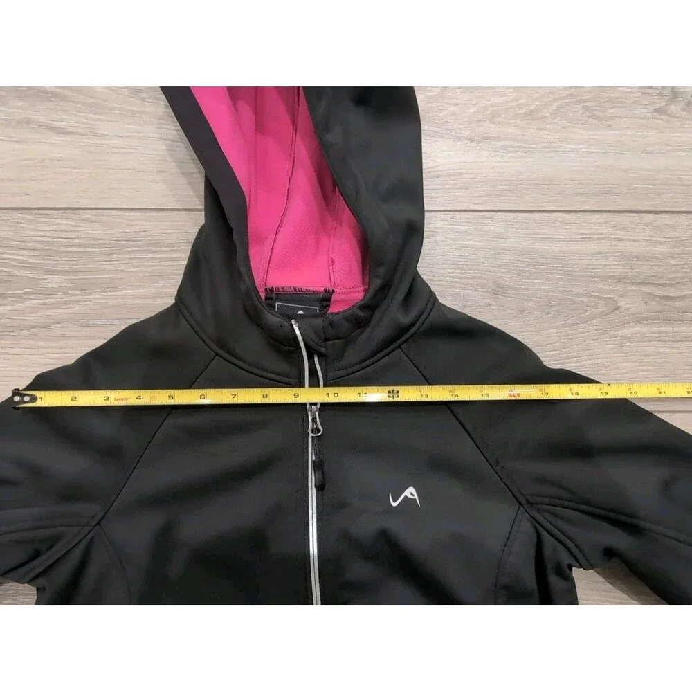 VERTICAL 9 YOUTH FULL ZIP JACKET SIZE LARGE 14  BLACK W/REFLECTIVE LOGO